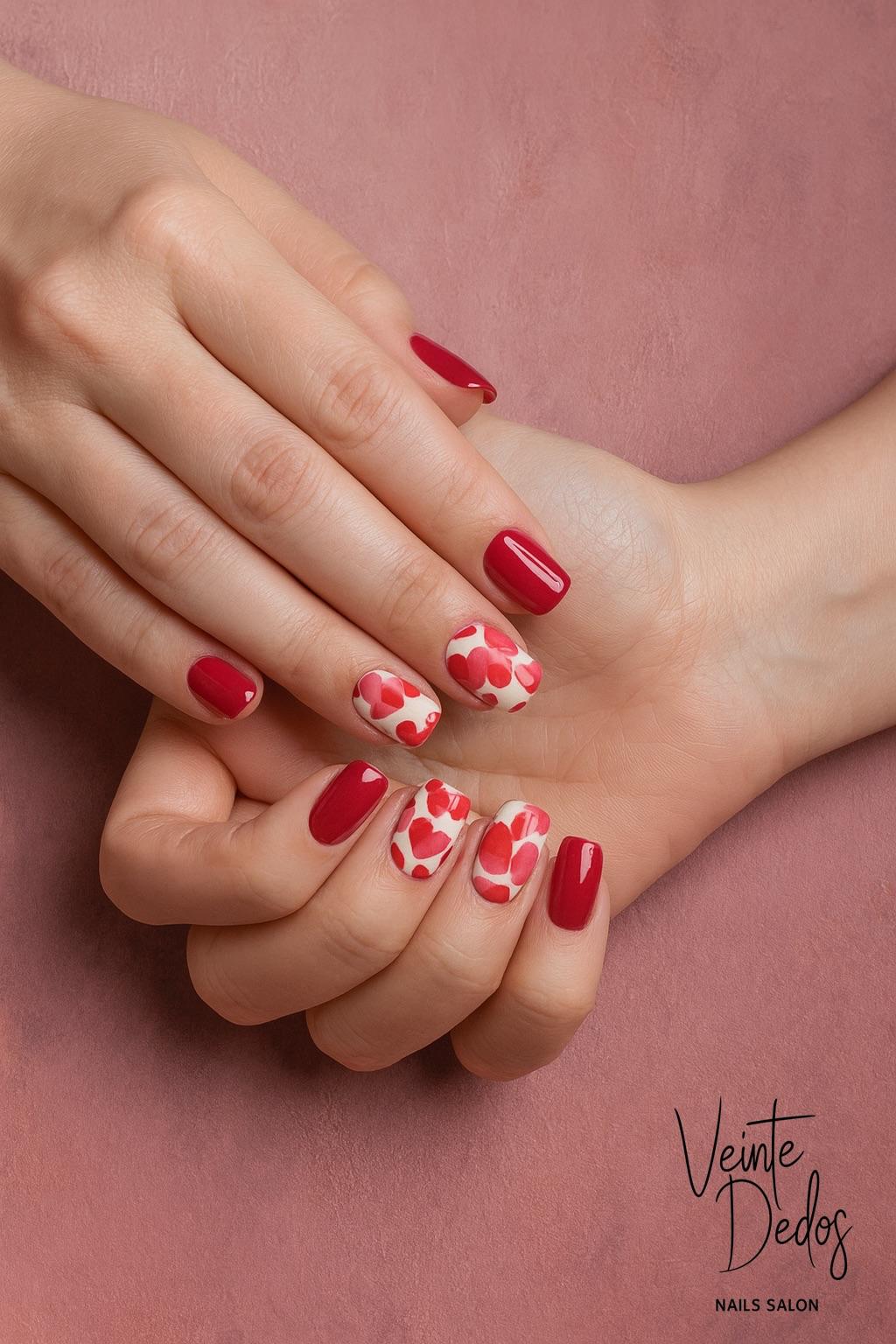 Uñas acrílicas o de gel nuevas.